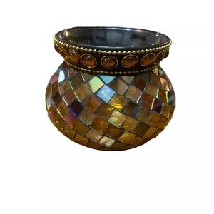 PartyLite Global Fusion Mosaic Votive Candle Holder One Single